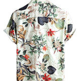 Chemise Hawaïenne en Coton à Boutons pour Homme