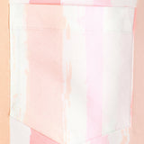 Chemise d'Homme en Coton d'Été Rose et Blanche à Rayures Verticales avec Boutons et Poche à Manches Courtes