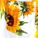 Chemise en Coton à Boutons à Manches Courtes pour Homme avec Poche de Tournesol