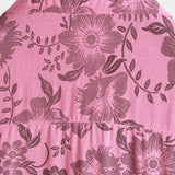 Chemise Hawaïenne Vintage à Manches Courtes en Coton avec Fleurs Roses pour Homme