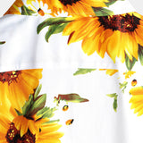 Chemise en Coton à Boutons à Manches Courtes pour Homme avec Poche de Tournesol