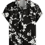 Chemise Casual en Coton à Manches Courtes pour Homme