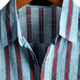Chemise en Coton pour Homme à Manches Courtes avec Boutons