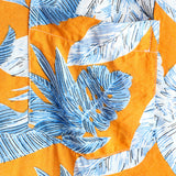Chemise à Manches Courtes en Coton avec Imprimé de Feuilles Tropicales pour Homme