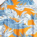 Chemise à Manches Courtes en Coton avec Imprimé de Feuilles Tropicales pour Homme