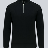 Pull Herre à Col Montant et Zip Demi – Noir
