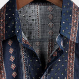 Chemise à Manches Courtes en Coton Hawaïenne pour Homme