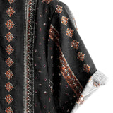 Chemise à Manches Courtes en Coton Western Vintage des Années 70 avec Imprimé Rayé Noir pour Homme