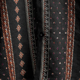 Chemise à Manches Courtes en Coton Western Vintage des Années 70 avec Imprimé Rayé Noir pour Homme
