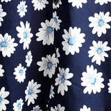 Chemise à Manches Courtes en Coton Hawaïenne pour Homme en Bleu Marine avec Marguerites