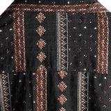 Chemise à Manches Courtes en Coton Western Vintage des Années 70 avec Imprimé Rayé Noir pour Homme