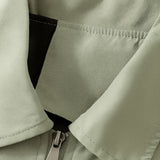 Veste en Twill Léger pour Hommes – Vert Pois – Coupe Régulière