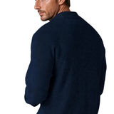 Pull Herre à Zip Demi avec Col Montant – Bleu Royal
