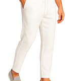 Pantalons pour hommes avec cordon - Blanc