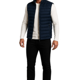 Gilet matelassé premium pour homme bleu marine