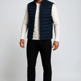 Gilet matelassé premium pour homme bleu marine