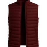 Gilet matelassé premium pour homme rouge brique