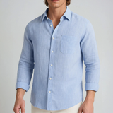 Chemise en Lin Monaco – Bleu Clair