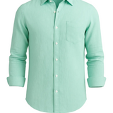 Monaco chemise en lin – menthe