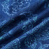 Chemise à Manches Courtes en Coton Hawaïenne Fleurie Bleue pour Homme
