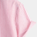 Chemise à Manches Courtes en Coton avec Col Montant pour Homme