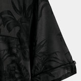 Chemise de Plage en Coton Floral à Manches Courtes avec Boutons pour Homme, Jacquard d'Été
