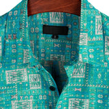 Chemise à Manches Courtes en Coton Rétro Décontractée pour Homme