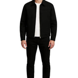 Veste en Twill Légère pour Hommes – Noir – Coupe Standard