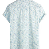 Chemise Casual en Coton Imprimée Florale pour Homme