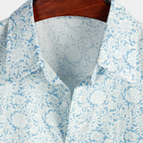 Chemise Casual en Coton Imprimée Florale pour Homme