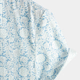 Chemise Casual en Coton Imprimée Florale pour Homme