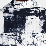 Chemise Casual en Coton à Manches Courtes Rétro pour Homme