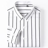 Chemise en Coton Rayée Élégante