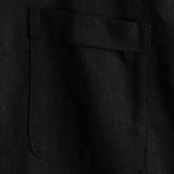 Chemise en Coton pour Homme de Couleur Unie avec Col Haut et Bouton Moyen, avec Poche Frontale