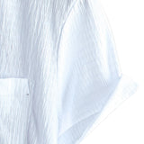 Chemise Casual en Coton à Manches Courtes Unies pour Homme en Été