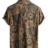 Chemise Casual en Coton pour Homme à Manches Courtes