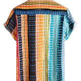 Chemise en Coton pour Homme à Manches Courtes Rayée Colorée