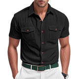 Chemise pour Homme en Velours Côtelé Élégant