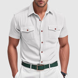 Chemise pour Homme en Velours Côtelé Élégant