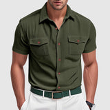 Chemise pour Homme en Velours Côtelé Élégant