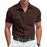 Chemise pour Homme en Velours Côtelé Élégant