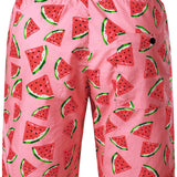 Ensemble de Chemise en Coton et de Shorts Imprimés Pastèque pour Homme