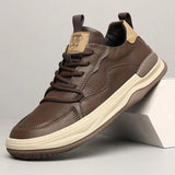 Chaussures en Cuir à Semelle Élevée