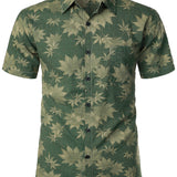 Chemise Hawaïenne en Coton Casual Rétro pour Homme avec Poche