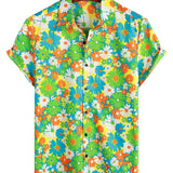 Chemise Hawaïenne en Coton à Boutons pour Homme