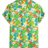 Chemise Hawaïenne en Coton à Boutons pour Homme