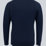 Pull à col montant pour hommes avec demi-zip – Bleu royal