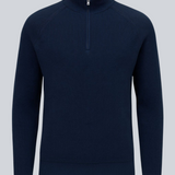 Pull à col montant pour hommes avec demi-zip – Bleu royal