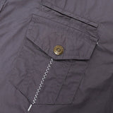 Chemise cargo en coton à manches courtes