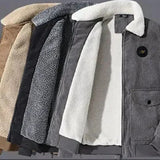 Veste en Corduroy Élégante Doublée en Fleece